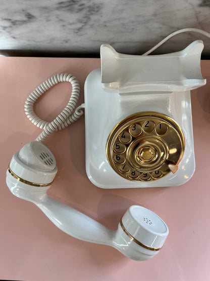 Telefono vintage - Bianco/Azzurro chiaro
