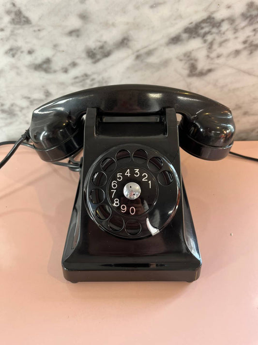 Telefono vintage in bachelite - Nero