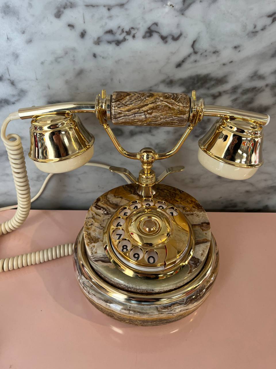 Telefono vintage - Marrone e avorio